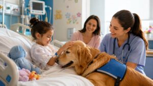 Terapias asistidas con perros fortalecen el bienestar emocional de pacientes pediátricos en el INP