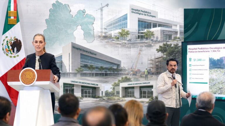 México invertirá 5 mil 678 mdp en 14 obras de salud en el oriente del Estado de México, incluidos hospitales, UMF y centros de atención.